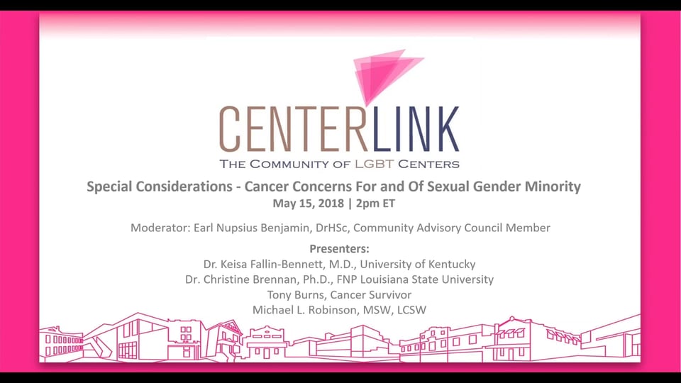 Image of Special Considerations - Cancer Concerns for and of Sexual Gender Minority