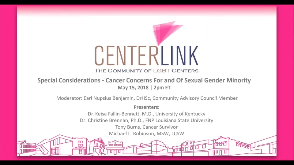 Image of Special Considerations - Cancer Concerns for and of Sexual Gender Minority Image of Special Considerations - Cancer Concerns for and of Sexual Gender Minority