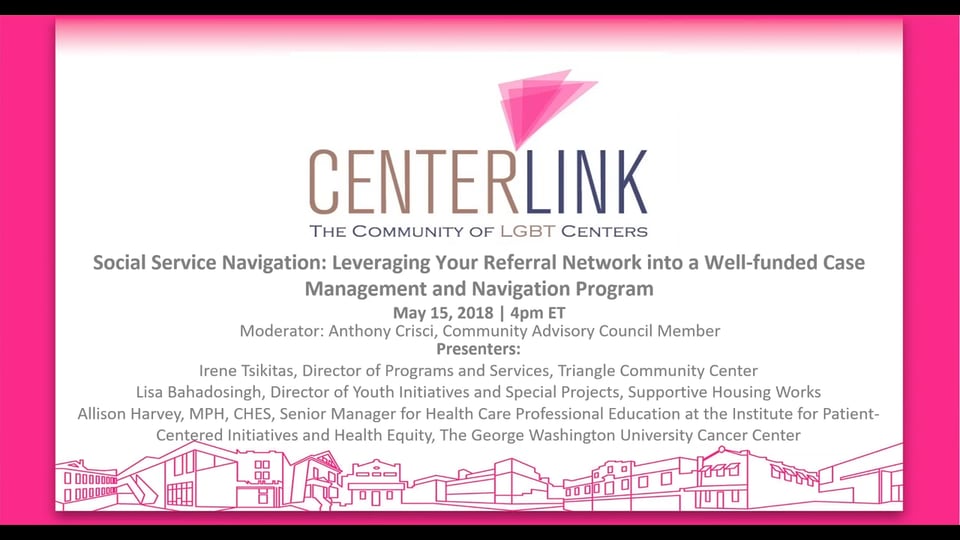 Social Service Navigation: Leveraging Your Referral Network into a Well-funded Case Management and Navigation Program <p>Learn how the work you are already doing ties in with Social Service Navigation and how to access funding to support this necessary program.</p>